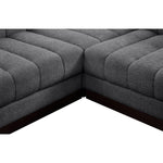 Quinn 101" Chenille Fabric Upholstered 4pc. Modular Sectional in Grey