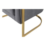 Carter Velvet Upholstered Accent Chair in Grey