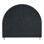 Rainbow Velvet Upholstered King Bed in Navy