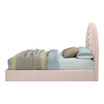 Rainbow Velvet Upholstered King Bed in Pink