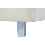 Rainbow Velvet Upholstered Queen Bed in Cream