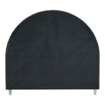 Rainbow Velvet Upholstered Queen Bed in Grey