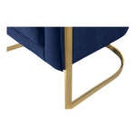 Carter Velvet Upholstered Accent Chair in Navy