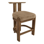 Arienzo Velvet Performance Fabric Upholstered Counter Stool in Beige