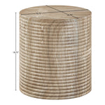 Rapallo Concrete Indoor/Outdoor End Table in Beige