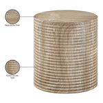 Rapallo Concrete Indoor/Outdoor End Table in Beige