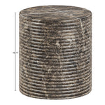 Rapallo Concrete Indoor/Outdoor End Table in Brown