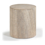 Rapallo Concrete Indoor/Outdoor End Table in Travertine