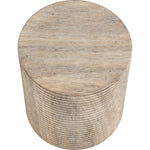 Rapallo Concrete Indoor/Outdoor End Table in Travertine