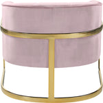 Carter Velvet Upholstered Accent Chair in Pink