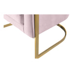Carter Velvet Upholstered Accent Chair in Pink