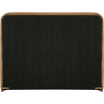 Rava Velvet Upholstered King Bed in Saddle / Brown