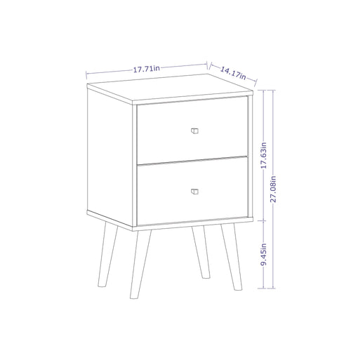 Liberty 18" Nightstand (2-Drawer) in White