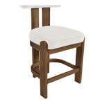 Arienzo Velvet Performance Fabric Upholstered Counter Stool in Cream