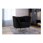 Margo Velvet Upholstered Chair in Black