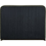 Rava Velvet Upholstered Queen Bed in Green / Brown