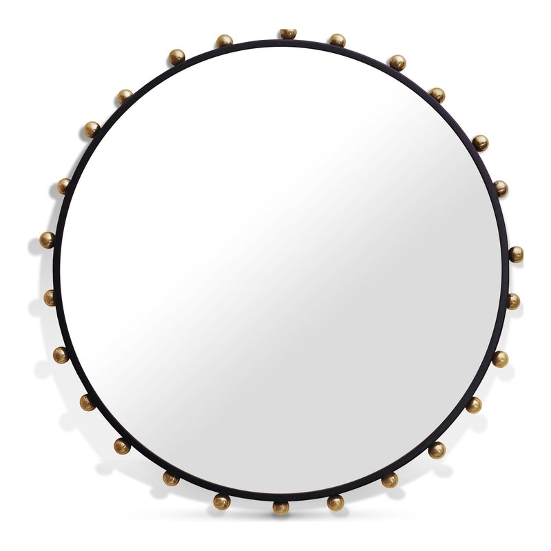 Raven Metal Frame Mirror in Black