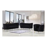 Margo Velvet Upholstered Chair in Black