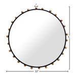 Raven Metal Frame Mirror in Black
