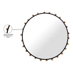 Raven Metal Frame Mirror in Black