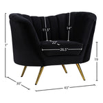 Margo Velvet Upholstered Chair in Black
