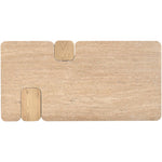 Ravenna Genuine Travertine and Oak Wood Coffee Table in Natural