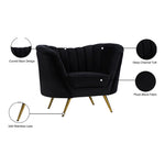 Margo Velvet Upholstered Chair in Black