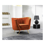 Margo Velvet Upholstered Chair in Cognac