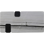 Ravenna Genuine Marble Top And Oak Wood Base Coffee Table in Panda