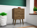 Liberty 18" Nightstand (2-Drawer) in Rustic Brown