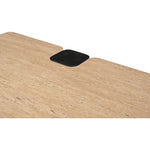 Ravenna Genuine Travertine Top And Oak Wood Base Coffee Table in Natural