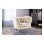 Margo Velvet Upholstered Chair in Cream
