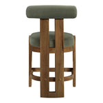 Arienzo Velvet Performance Fabric Upholstered Counter Stool in Green