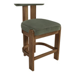 Arienzo Velvet Performance Fabric Upholstered Counter Stool in Green