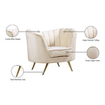 Margo Velvet Upholstered Chair in Cream