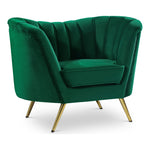 Margo Velvet Upholstered Chair in Green