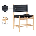 Rawlins Vegan Leather Upholstered Dining Chair in Black