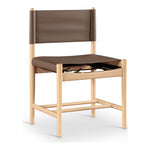 Rawlins Vegan Leather Upholstered Dining Chair in Brown