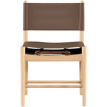 Rawlins Vegan Leather Upholstered Dining Chair in Brown