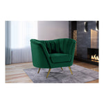 Margo Velvet Upholstered Chair in Green