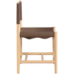 Rawlins Vegan Leather Upholstered Dining Chair in Brown