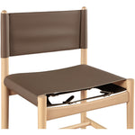 Rawlins Vegan Leather Upholstered Dining Chair in Brown