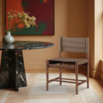 Rawlins Vegan Leather Upholstered Dining Chair in Brown