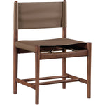 Rawlins Vegan Leather Upholstered Dining Chair in Brown