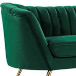 Margo Velvet Upholstered Chair in Green