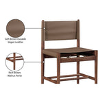 Rawlins Vegan Leather Upholstered Dining Chair in Brown