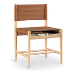 Rawlins Vegan Leather Upholstered Dining Chair in Cognac