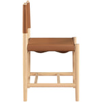 Rawlins Vegan Leather Upholstered Dining Chair in Cognac