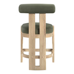 Arienzo Velvet Performance Fabric Upholstered Counter Stool in Green