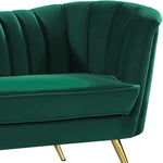 Margo Velvet Upholstered Chair in Green
